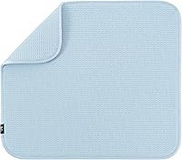 Vista 38 de S&T INC. Tapete de microfibra para secado de platos, reversible y absorbente para cocina, de 16 x 18 pulgadas, color gris