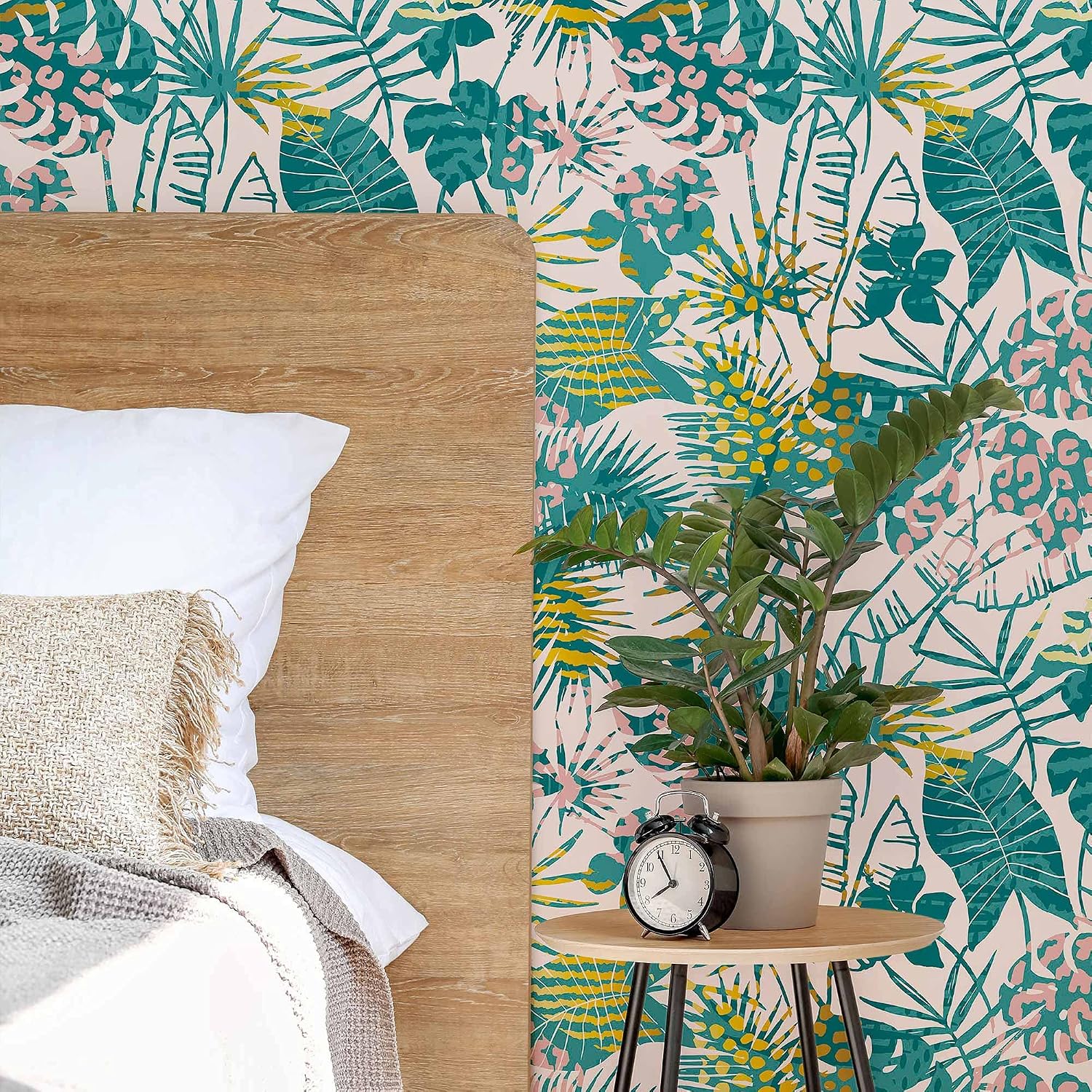 SpeedWallpaper Green Leaf Peel and Stick Removable Wallpaper 5652