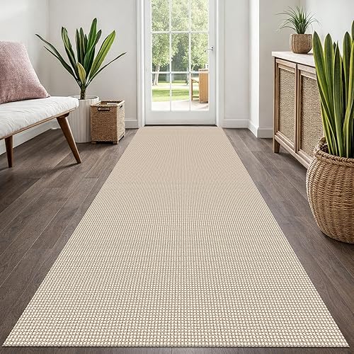 Vista 46 de EARTHALL - Tapetes tejidos lavables con parte trasera de goma antideslizante, tapete trenzado para dormitorio, sala de estar, dormitorio, comedor, 5