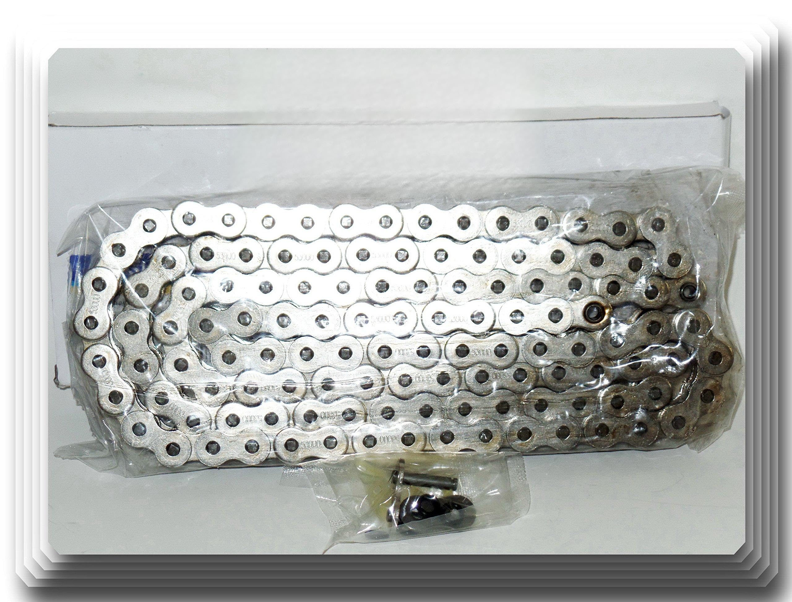 With O-ring 530-114 Links O-Ring Drive Chain Chrome Plated 530 x114 ATV Motorcycle 530 Pitch 114 Links (530-114 with O-Ring)