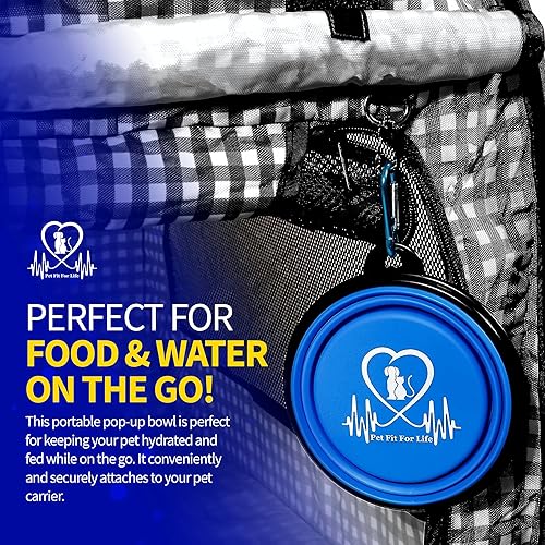 Miniatura 11 de Pet Fit For Life Transportador de gatos extra grande para viajes, plegable y portátil, plegable, con caja de arena, juguete de plumas y cuenco