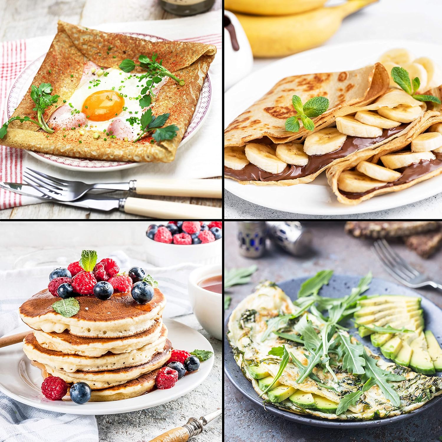 Duronic Electric Crepe Maker PM131 Pancake Maker Machine, Crepe Griddle Grill Pan, Pancake Cooker Hot Plate for Breakfast, American Fluffy Pancakes, French Crepes and Galettes... - Image 4