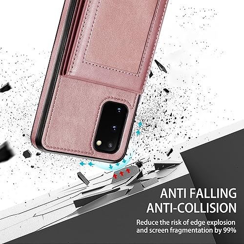 Miniatura 6 de Funda compatible con Samsung Galaxy S20 FE 5G de 6.5 pulgadas con soporte de cuero para tarjeta de crédito, cierre magnético, soporte para teléfono