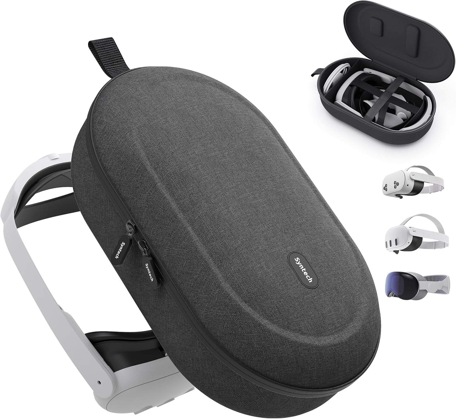 Syntech Hard Carrying Case Compatible with Meta Quest 3S/Quest 3/Oculus Quest 2/VP/Pico4, Accessories VR Headset with Elite Strap, Touch Controllers for Travel, Black (Do Not Fit 3rd-party Headstrap) Syntech Hard Carrying Case Compatible with Meta Quest 3S/Quest 3/Oculus Quest 2/VP/Pico4, Accessories VR Headset with Elite Strap, Touch Controllers for Travel, Black (Do Not Fit 3rd-party Headstrap)