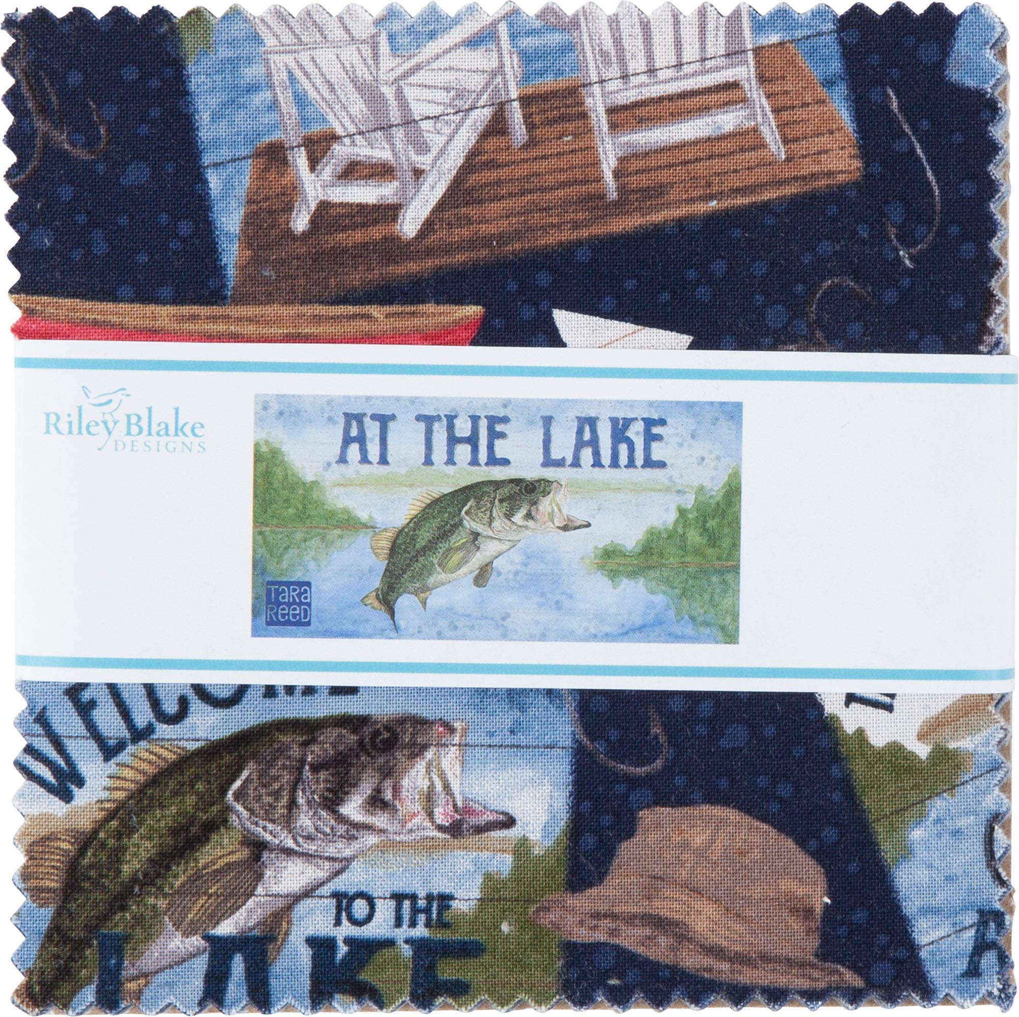 Tara Reed at The Lake 5" Stacker 42 5-inch Squares Charm Pack Riley Blake Designs 5-10550-42