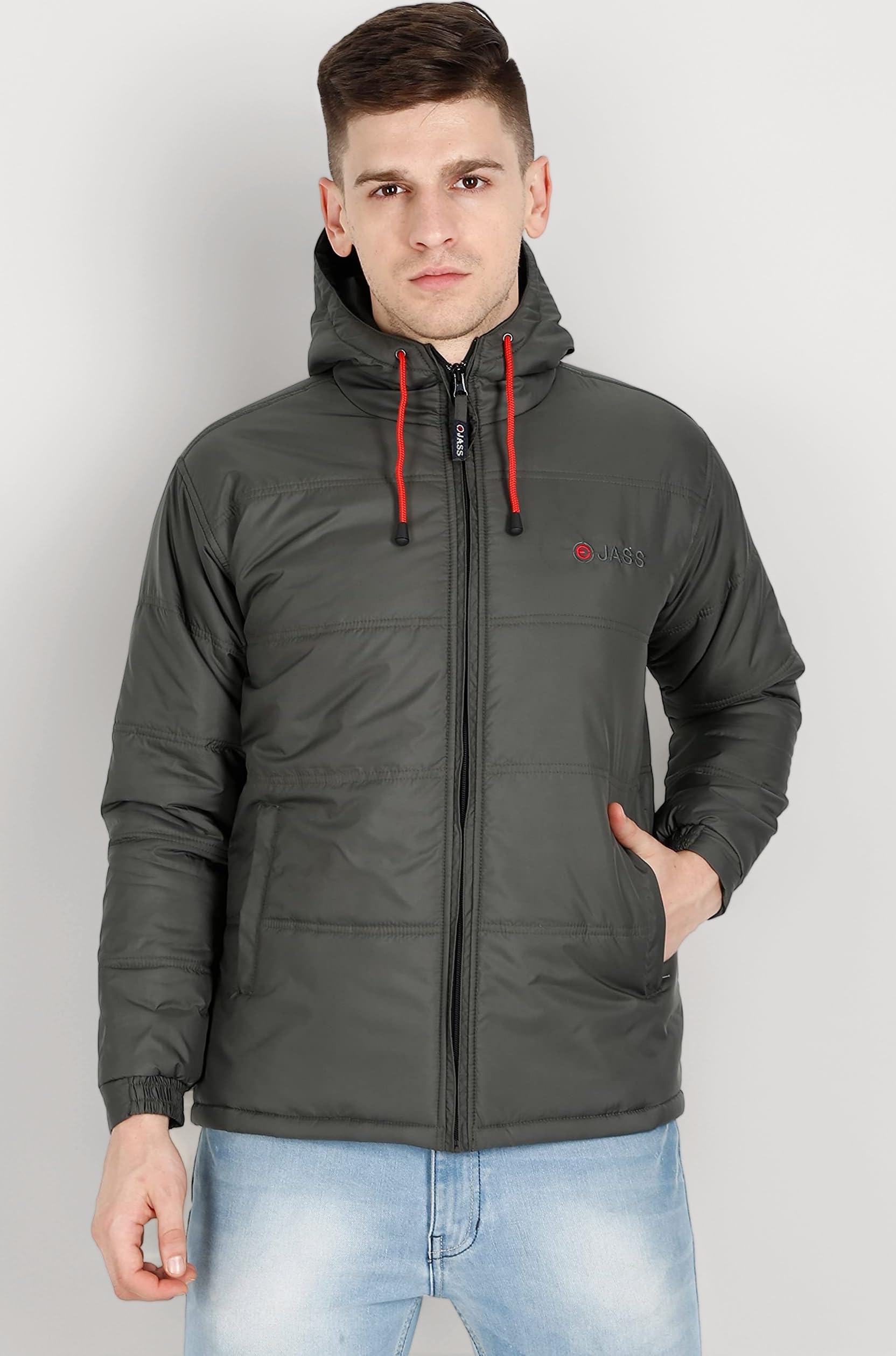 Jackets for Men Stylish Latest Puffer Winter Jacket for Men Standard Length Jacket Men Full Sleeves Bomber jackets for man winter wear with hoodie