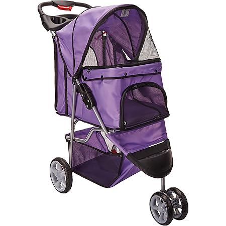purple pet stroller