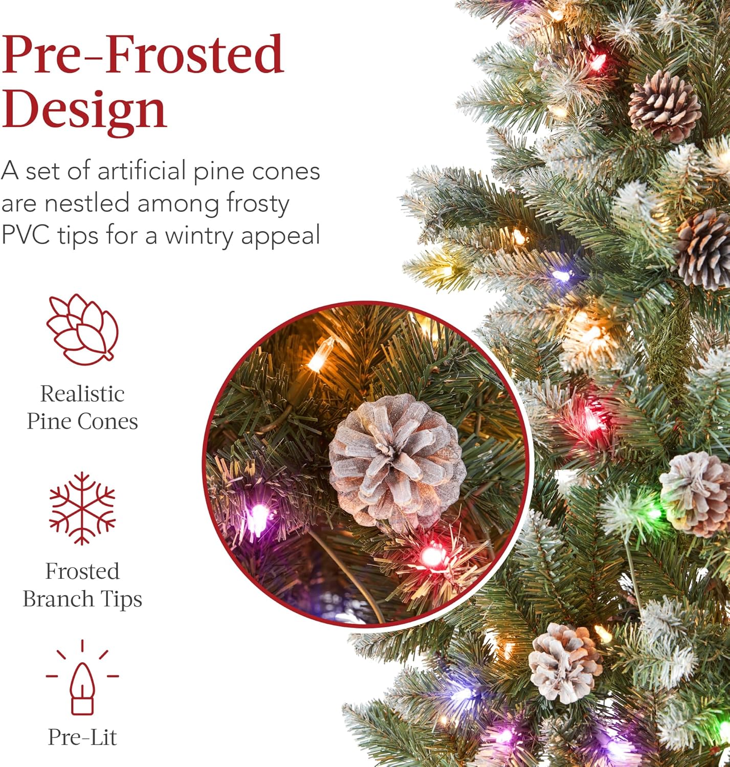 6ft Pre-lit Pencil Christmas Tree - Image 3