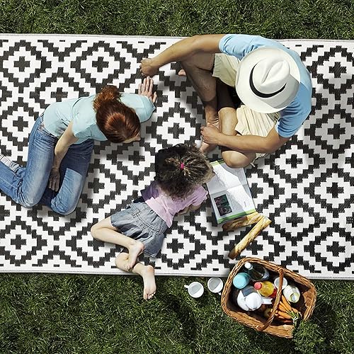 Miniatura 7 de SAND MINE - Alfombras reversibles, alfombra de pajillas de plástico, alfombra de área moderna, alfombra grande para suelo y exteriores, vehículos