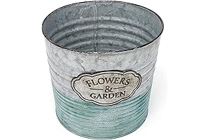 Galvanized Metal Wall Planter for Indoor Outdoor Rustic Home Decor