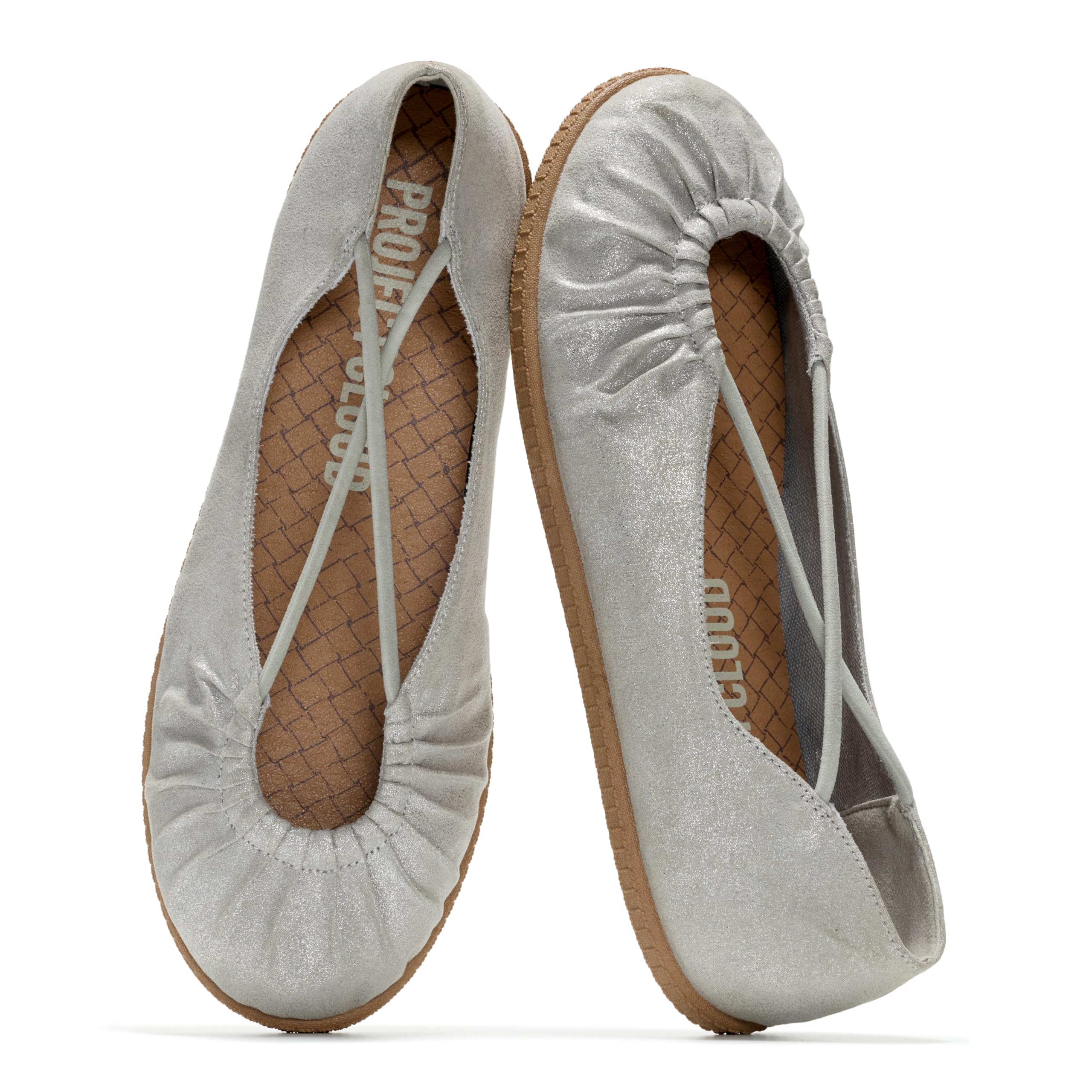 Project Cloud Ballet Flats for Women Comfortable Womens Shoes with Memory Foam Insole & MicroSuede Upper - Mary Jane Shoes Women Footwear - Lightweight Ballerina Womens Flats (Cheers) — view 7