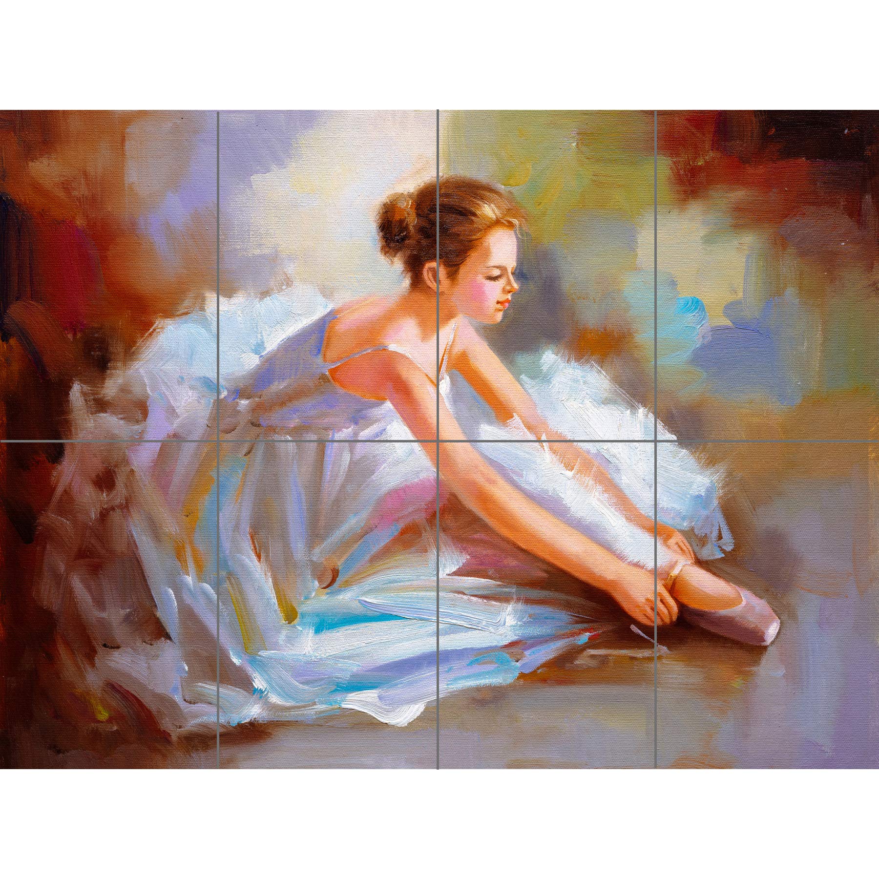 Artery8 Ballet Dancing Shoes Painting XL Giant Panel Poster (8 Sections)