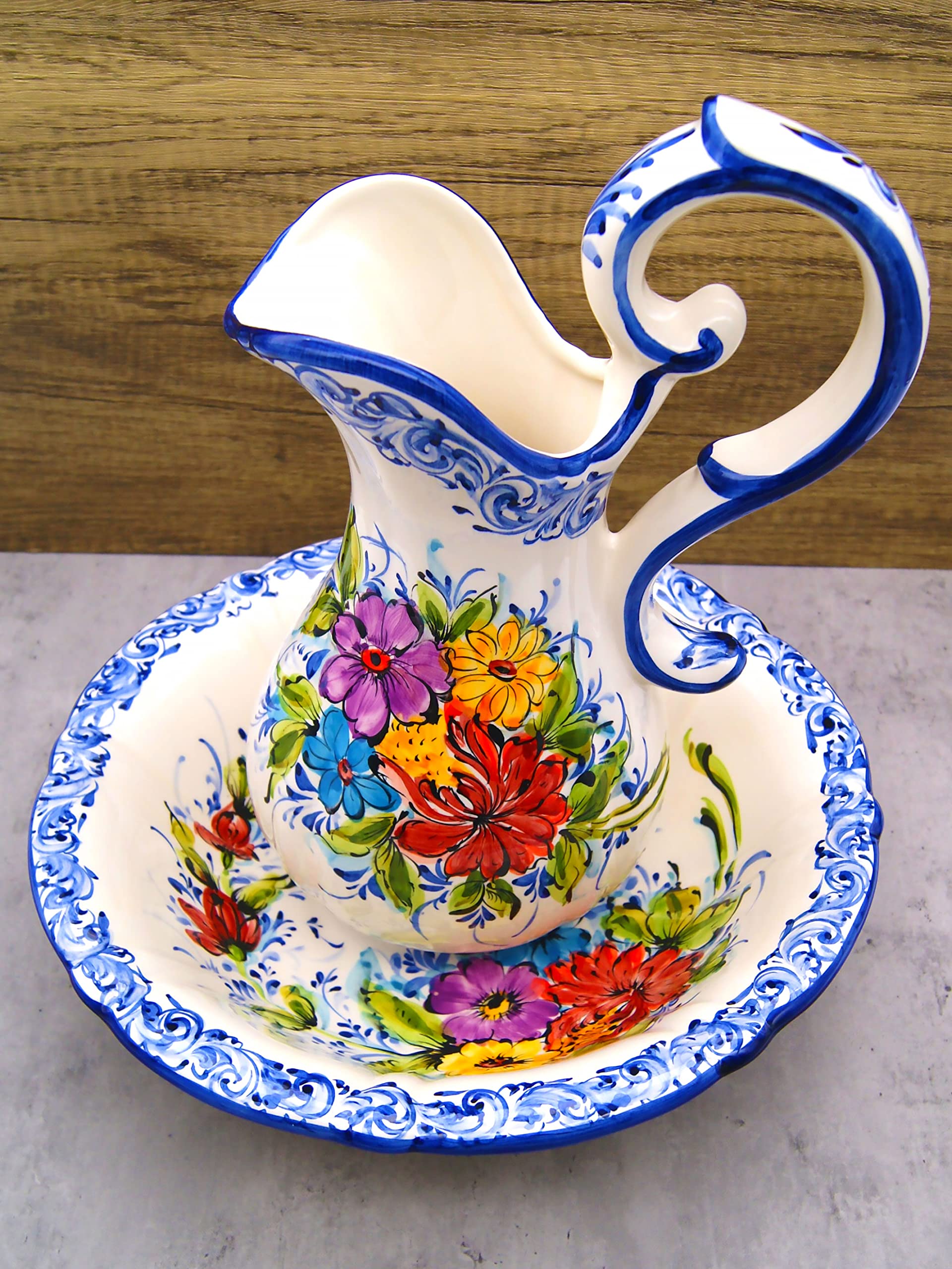 Blue Sky Ceramic Toucan Pitcher, Multicolor