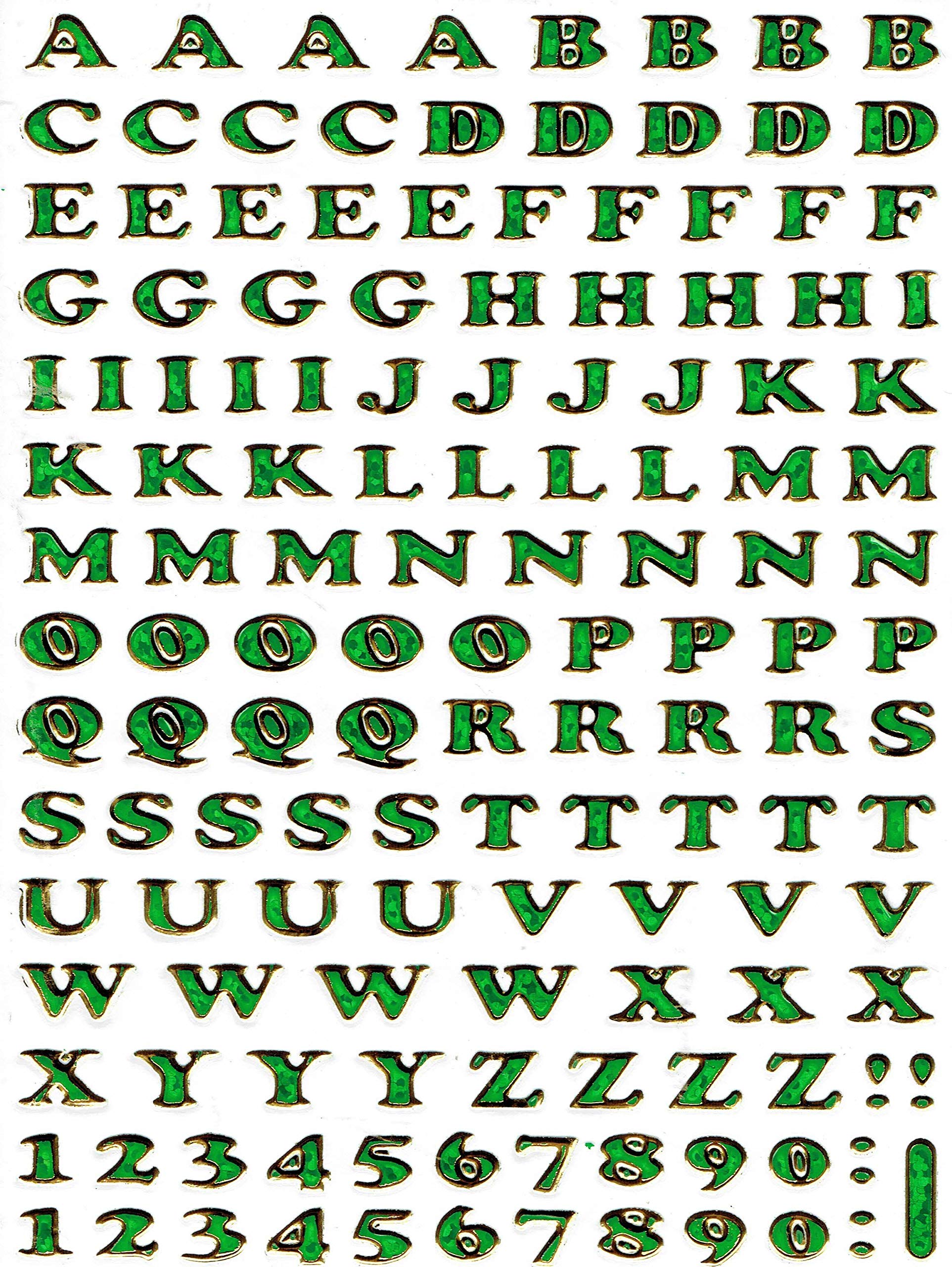 Bunte Buchstaben-Aufkleber – ABC & Ziffern, 7 Mm Hoch – Metallic-Look, Perfekt Zum Basteln & Dekorieren