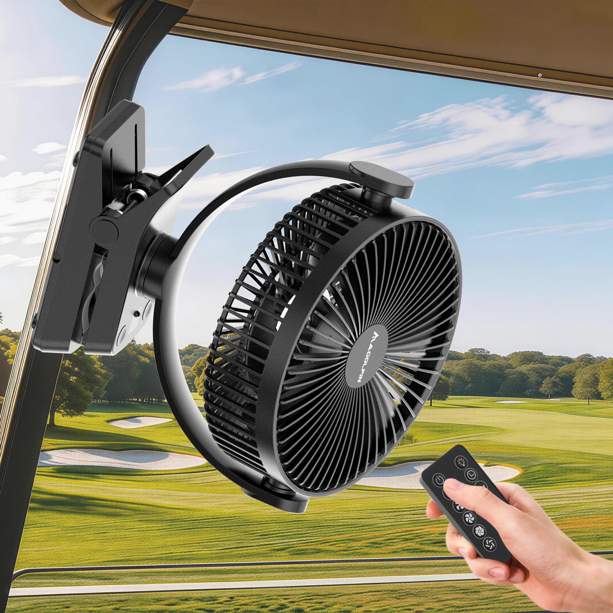 Amazon.com : 8-inch Magnetic Clip on Fan for Golf Cart, 12000mAH