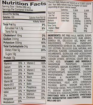 SlimFast Ready to Drink Bottles, Strawberries and Cream Meal Replacement  Shake, 10-Ounces, 8 Count
