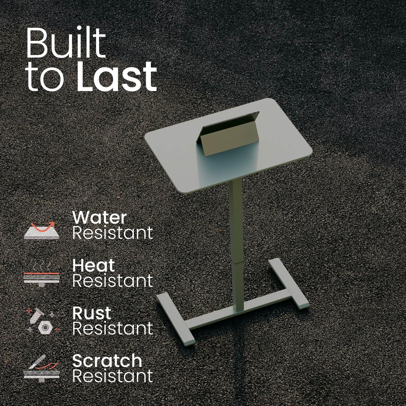 TopJob ANYDESK FOLD Mobile Standing Desk Portable with Lockable Wheels Foldable Stand Desk Rolling Computer Workstations Used for — view 5