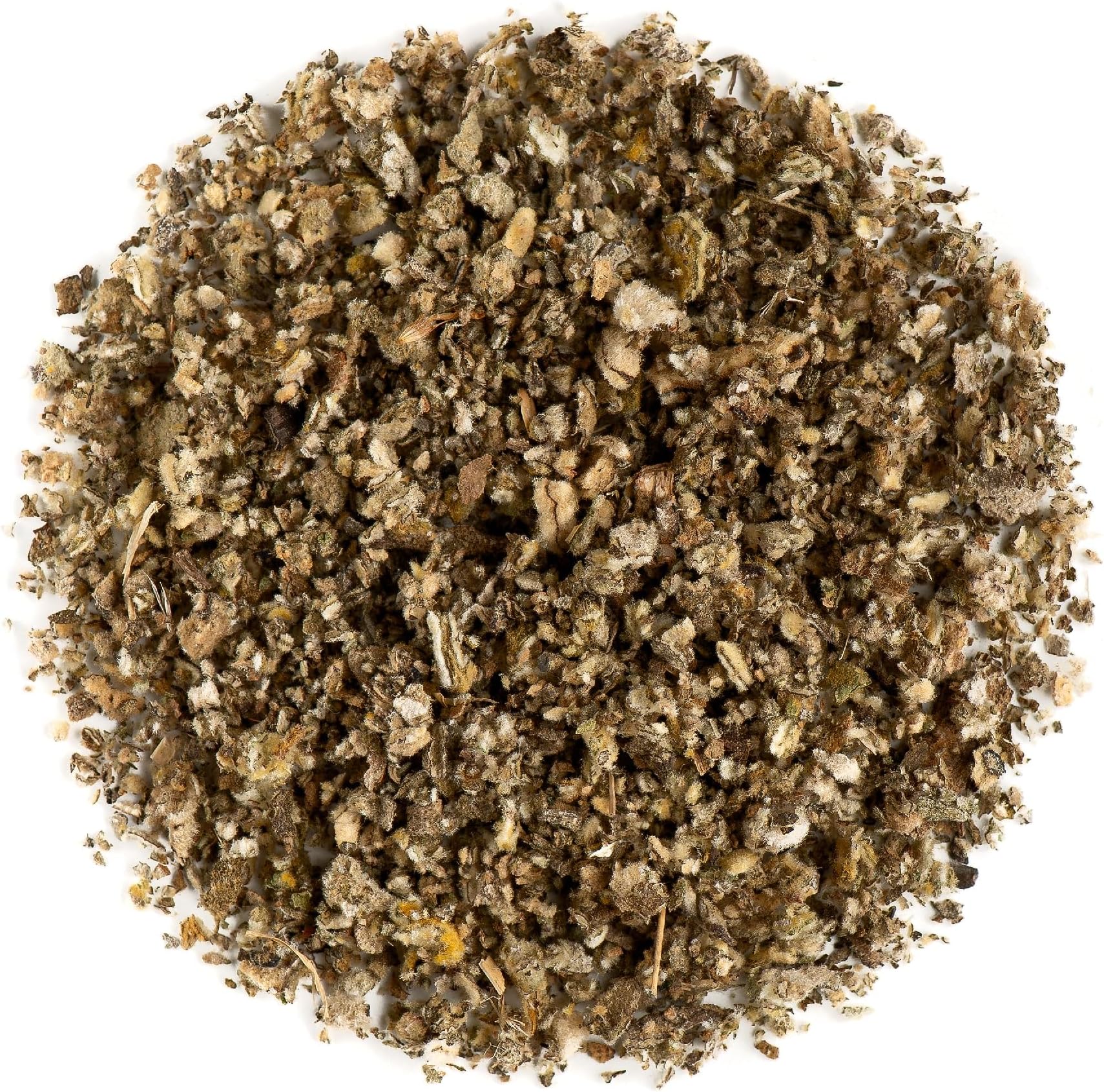 Dried Mullein Leaves Organic Whole Leaf - Mild Herbal Tea | Soft velvety leaves traditionally dried whole and steeped into a mild earthy infusion for a cup