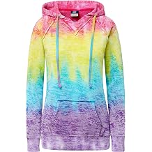 MV Sport Tie Dye Sweatshirts Hoodies for Women Rainbow Lightweight Pullover - Cotton Fleece Hoodie for Fall Winter Outfits