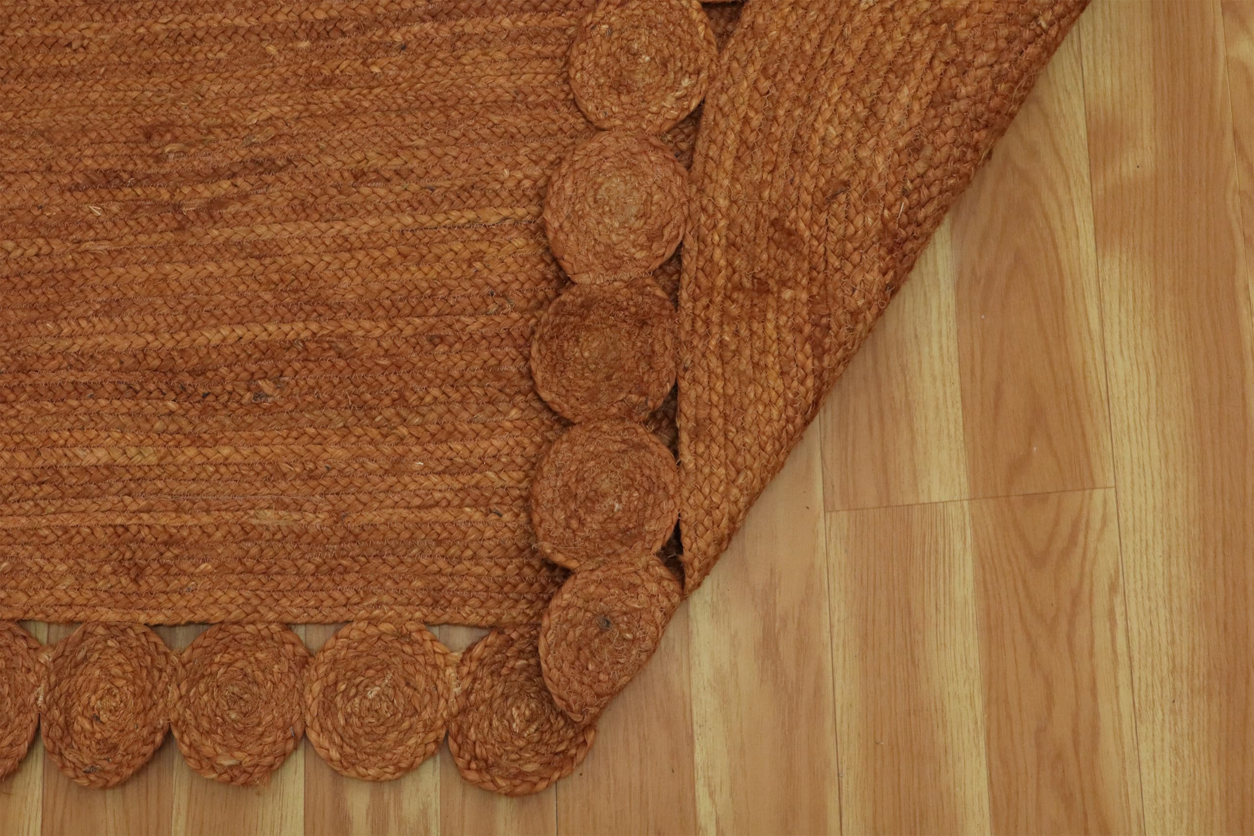 Ovaler Kelim-Läufer, 2,6 x 18, Kelim-Teppich, Orange, solides Design, 0,19 Zoll dick, Flachgewebe-Teppich für den Innen- und Außenbereich, für Eingangsbereich, Flur und Treppenläufer
