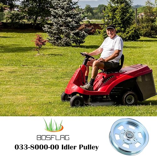 Miniatura 9 de La polea tensora plana 033-8000-00 reemplaza 033-7201-25, 033-7201-00, 033-2000-00, 15422 para cubiertas Bad Boy ZT Series de 48", 50", 54" y 60",