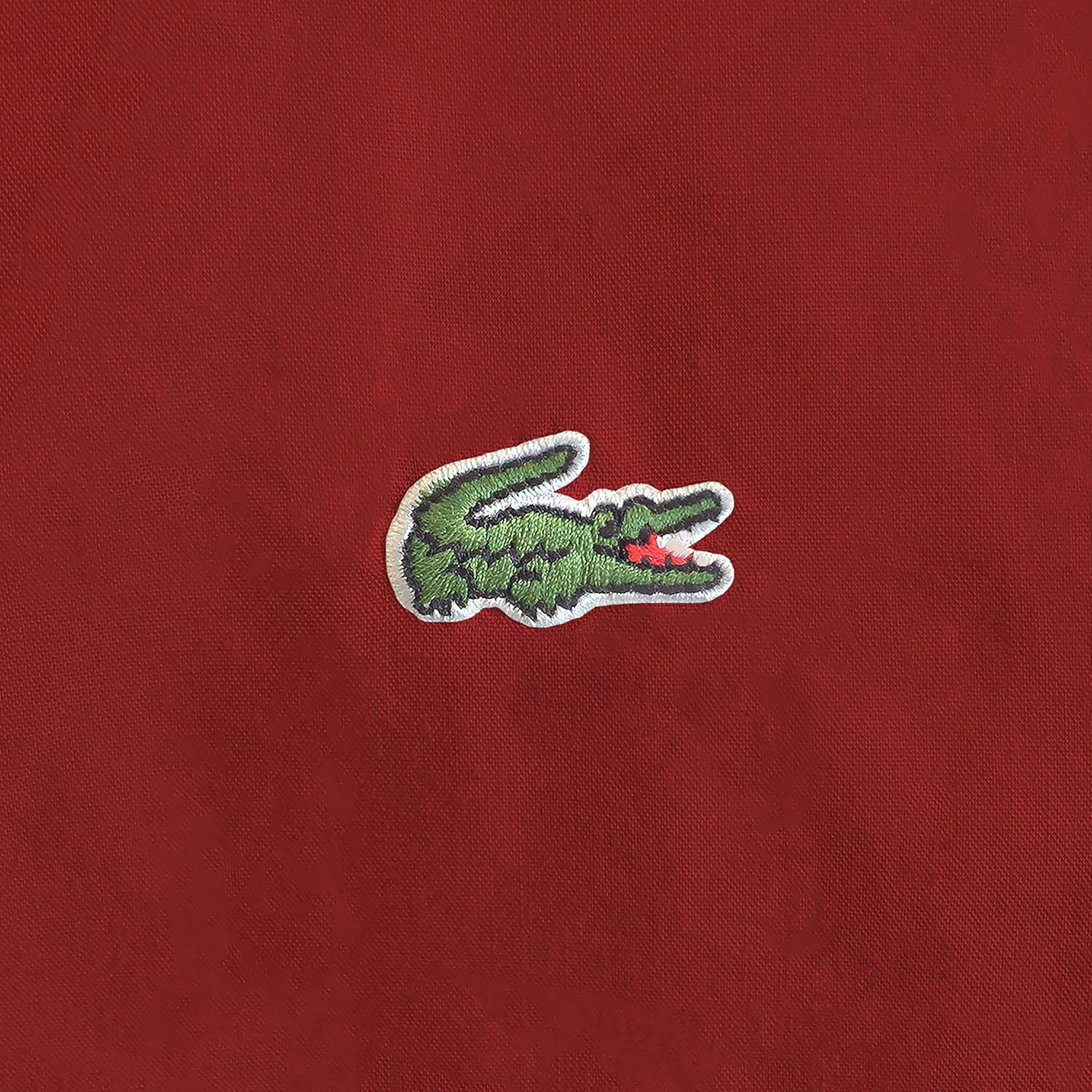 Lacoste 100% Cotton Percale Sheet Set, Solid, Chili Pepper, California King
