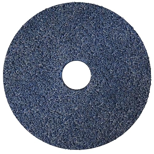 Weiler 59732 Tiger Zirconia Disco de lijado y molienda de fibra de alúmina de fibra de alúmina, 4-12 pulgadas de diámetro, grano 36, orificio de eje