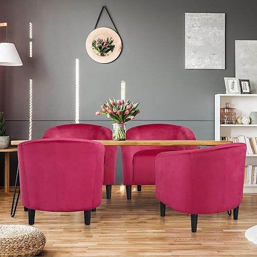 Miniatura 52 de Topeakmart Silla decorativa de terciopelo, cómoda y moderna silla de club de terciopelo con reposabrazos y patas resistentes para sala de Azul