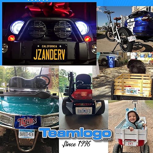 Miniatura 5 de TEAMLOGO Personalized Oregon Souvenir License Plate - Sizes for Kid's Bikes, Cars, Trucks, Cart, Key Rings Version 2 (3 X 6 Aluminum Name Plate)