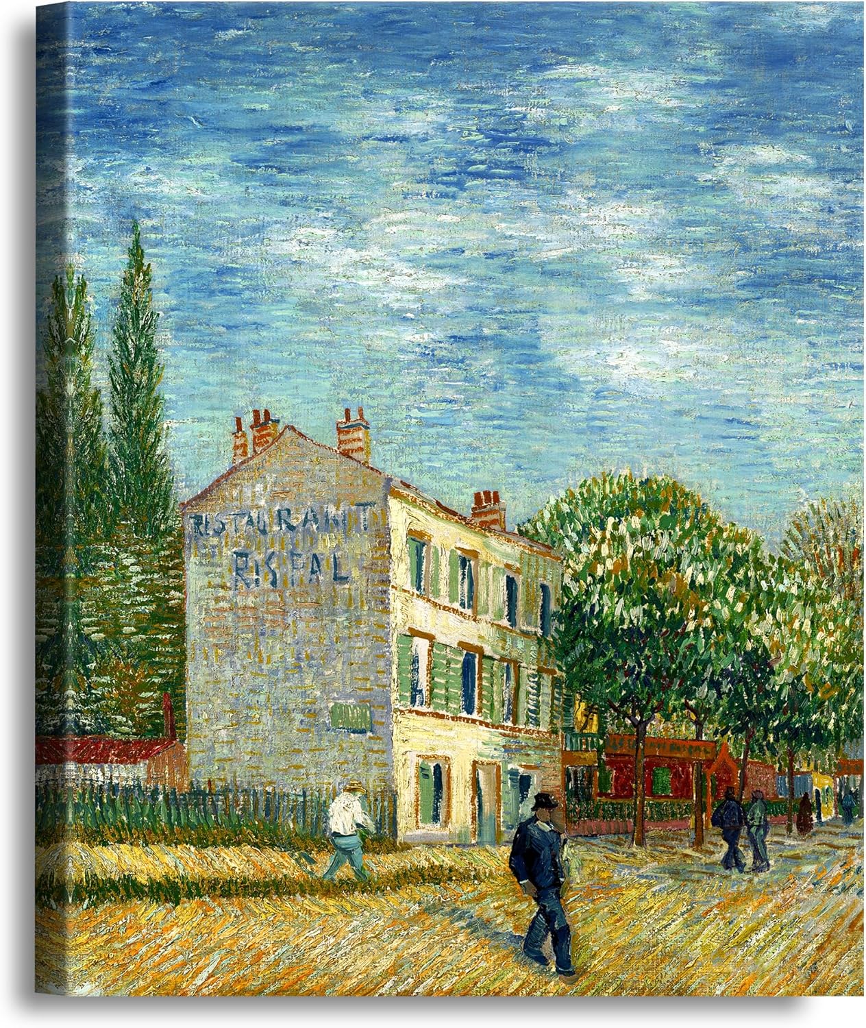 A&T ARTWORK Restaurant Rispal at Asnières by Vincent Van Gogh. The World Classic Art Reproductions, Giclee Canvas Prints Wall Art for Home Decor,24x30 inches