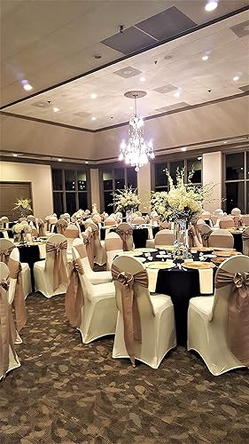 Miniatura 3 de Obstal - Bandas satinadas con moños para sillas de recepción de bodas