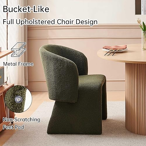 Miniatura 3 de NORDICANA Juego de mesa de comedor redonda de 5 piezas para 4, juego de mesa y sillas de cocina rústicas de 47 pulgadas, juego de comedor con 4