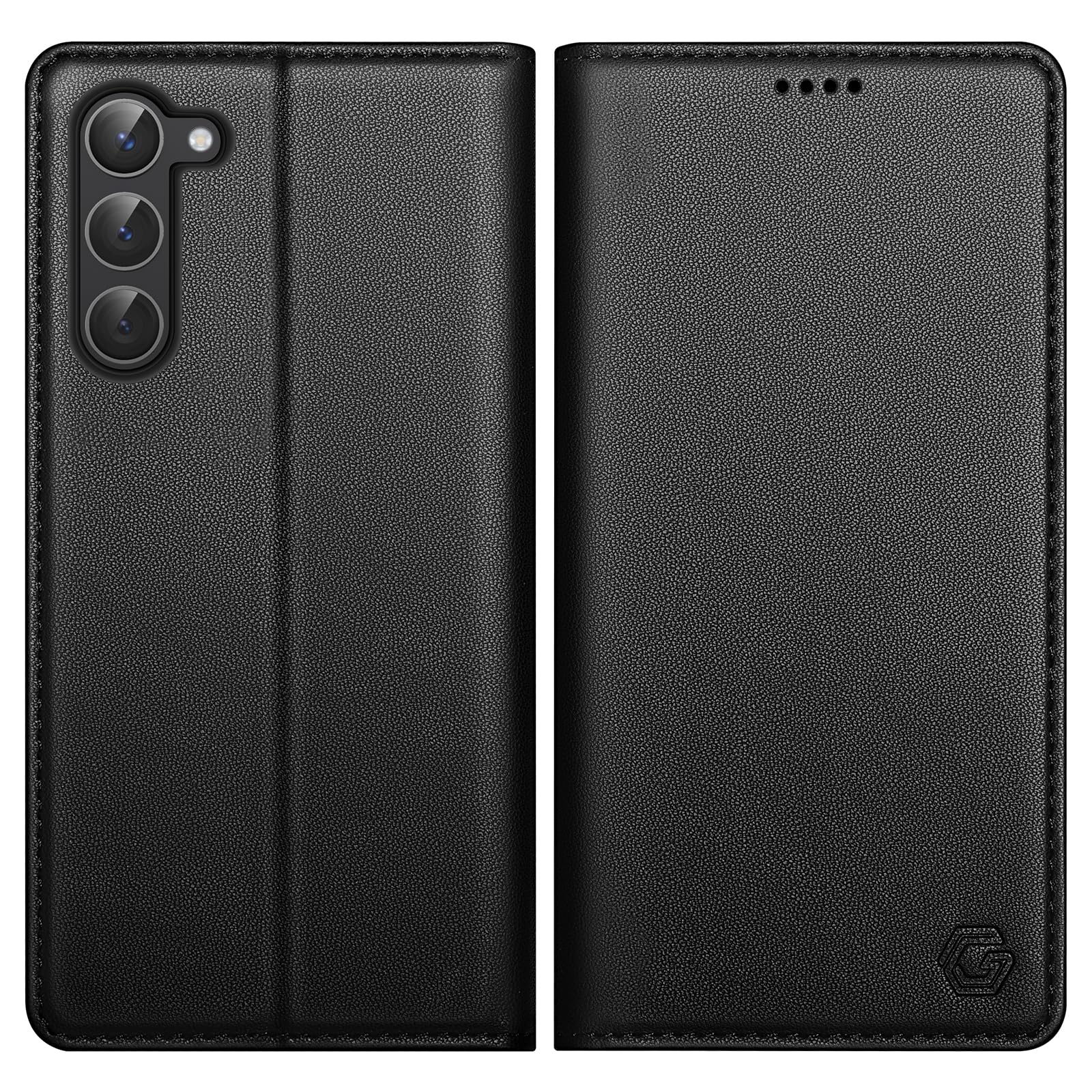 Kirnntca Handyhülle für Samsung Galaxy S23 5G Hülle, Kartenfach Premium PU Leder Klapphülle Schutzhülle, Standfunktion Tasche Flip Case für Samsung Galaxy S23 5G - Schwarz