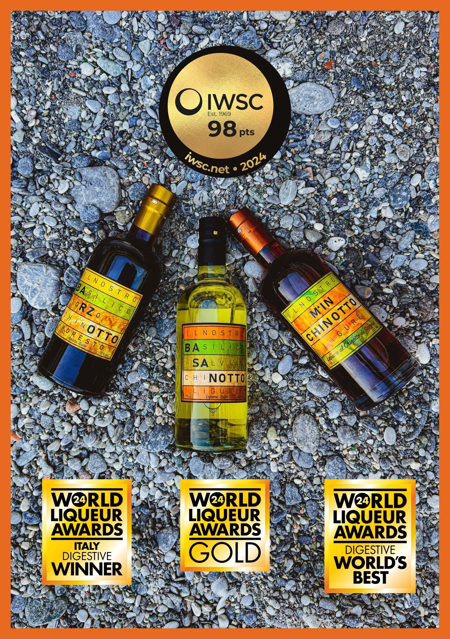 BASANOTTO Liquore Tipico Ligure Artigianale – Ricetta Tradizionale Ligure, Distillato Selezionato da Ingredienti Naturali di Alta Qualità, Gusto Unico per Aperitivi, Cocktail e Digestivi