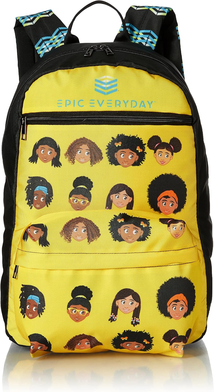 人気提案 Epic Everyday School 旅行用バックパック アフリカ系アメリカ人の女の子 キャラクター