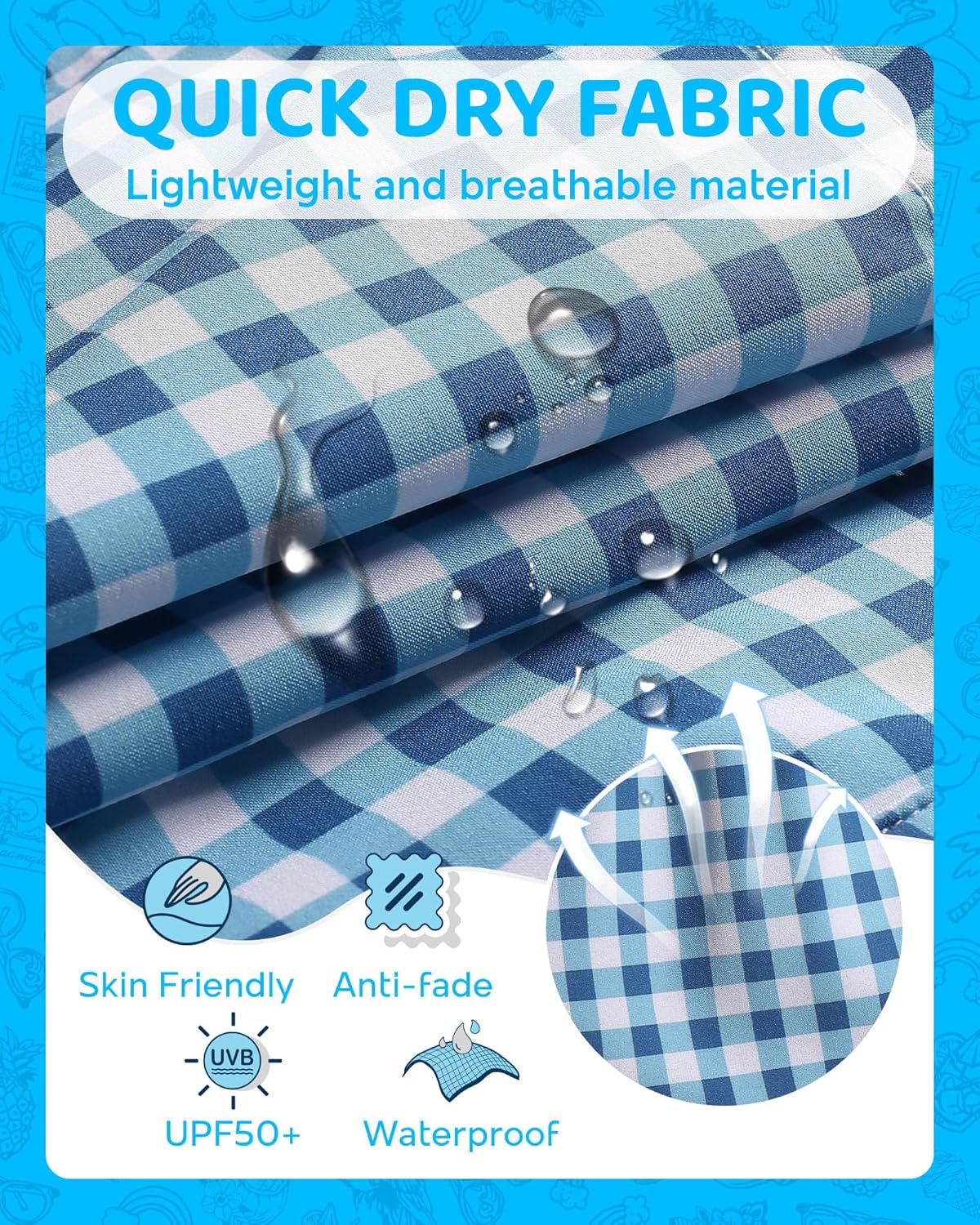 maamgic Boys Swim Trunks with Compression Liner 4-Way Stretch Quick Dry Bathing Suit Toddler Beach Shorts - Image 5