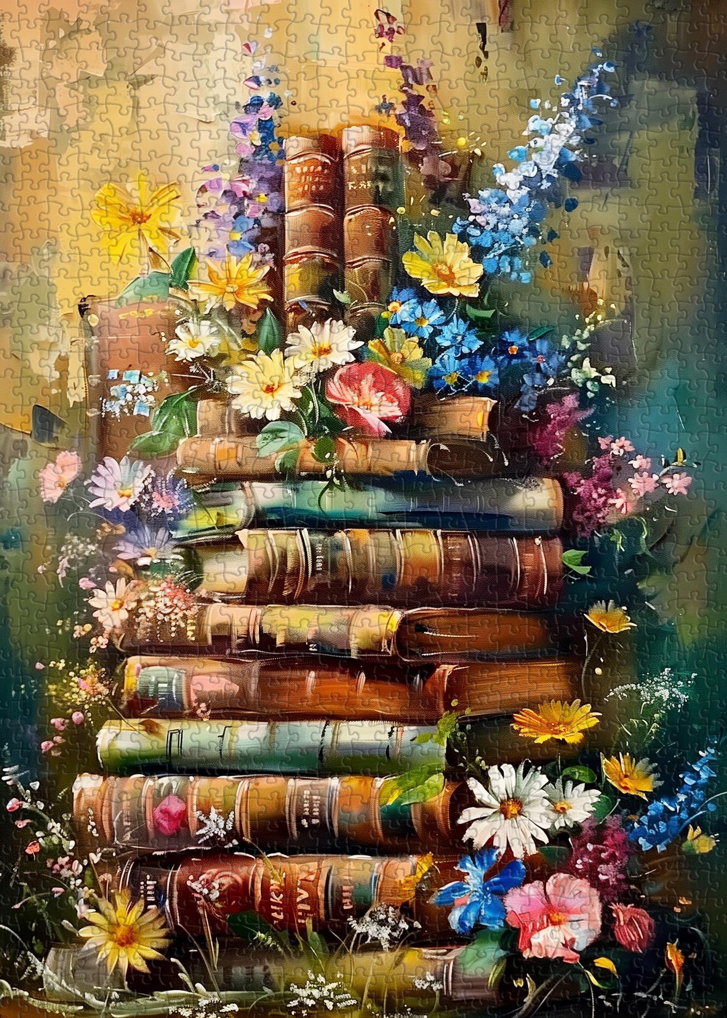 Amazon.com: Vintage Book Puzzle for Adults，PICKFORU Wildflower