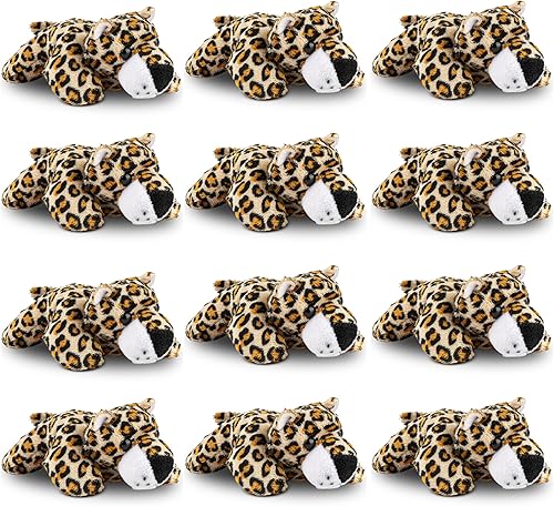 Miniatura 2 de Forest & Twelfth Mini juguetes de peluche de leopardo, paquete de 12 juguetes de peluche para niños, recuerdos de fiesta de safari del zoológico y