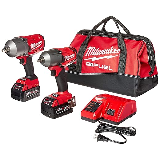 Milwaukee 2 PC M18 FUEL Auto Kit - 1/2" Impact Wrench and 3/8" Impact Wrench