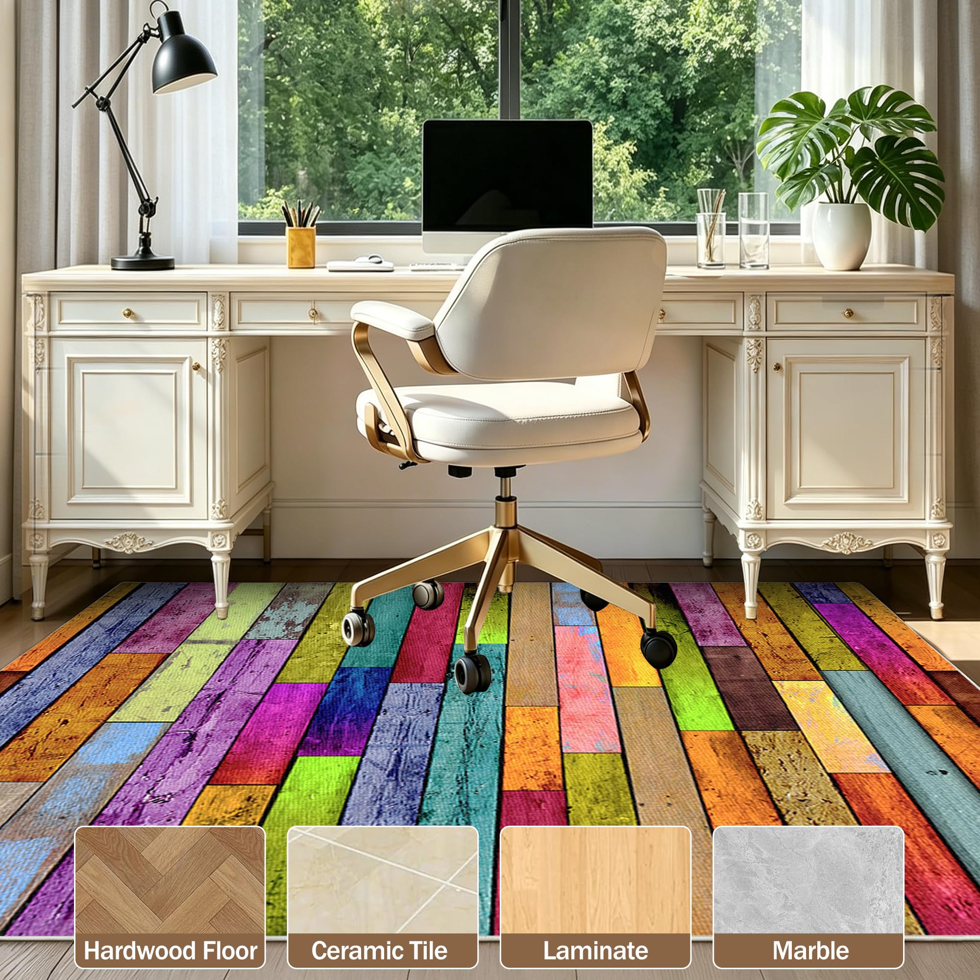Teppich-Stuhlmatte, bürostuhl unterlage teppich 80 x 150 cm Gaming Teppich Stuhlunterlage, Bodenschutzmatte für Hartböden, schreibtischstuhl unterlage für Laminat, Bürostuhl Matte für Bodenschutz