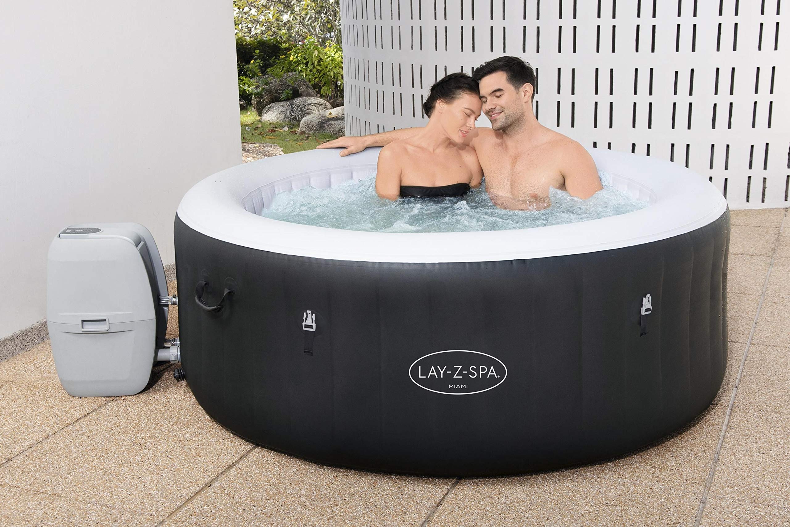 Bestway 60001 Minipiscina idromassaggio gonfiabile Miami Lay-Z-Spa AirJet