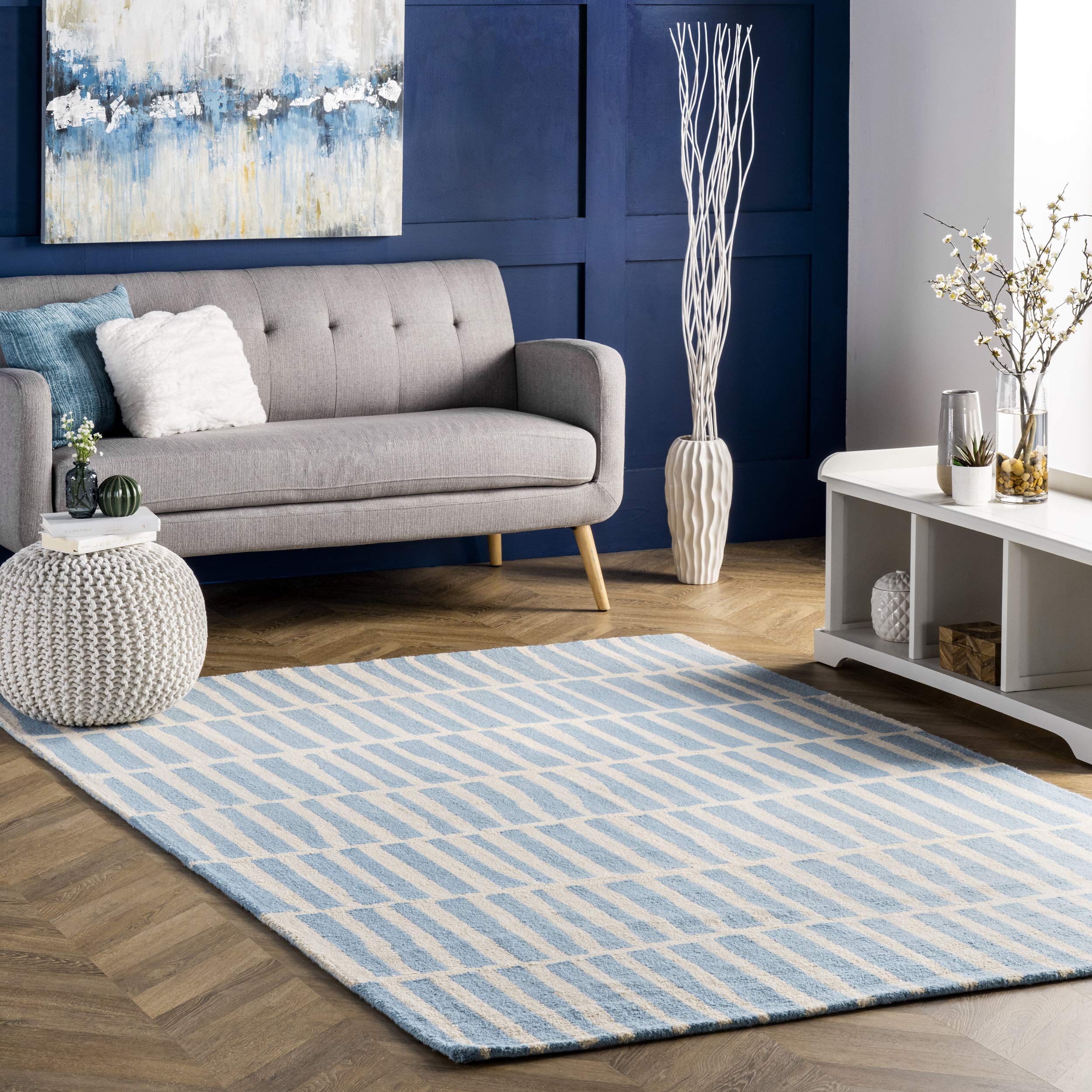 nuLOOM Hand Tufted Lemuel Accent Rug, 3x5, Baby Blue