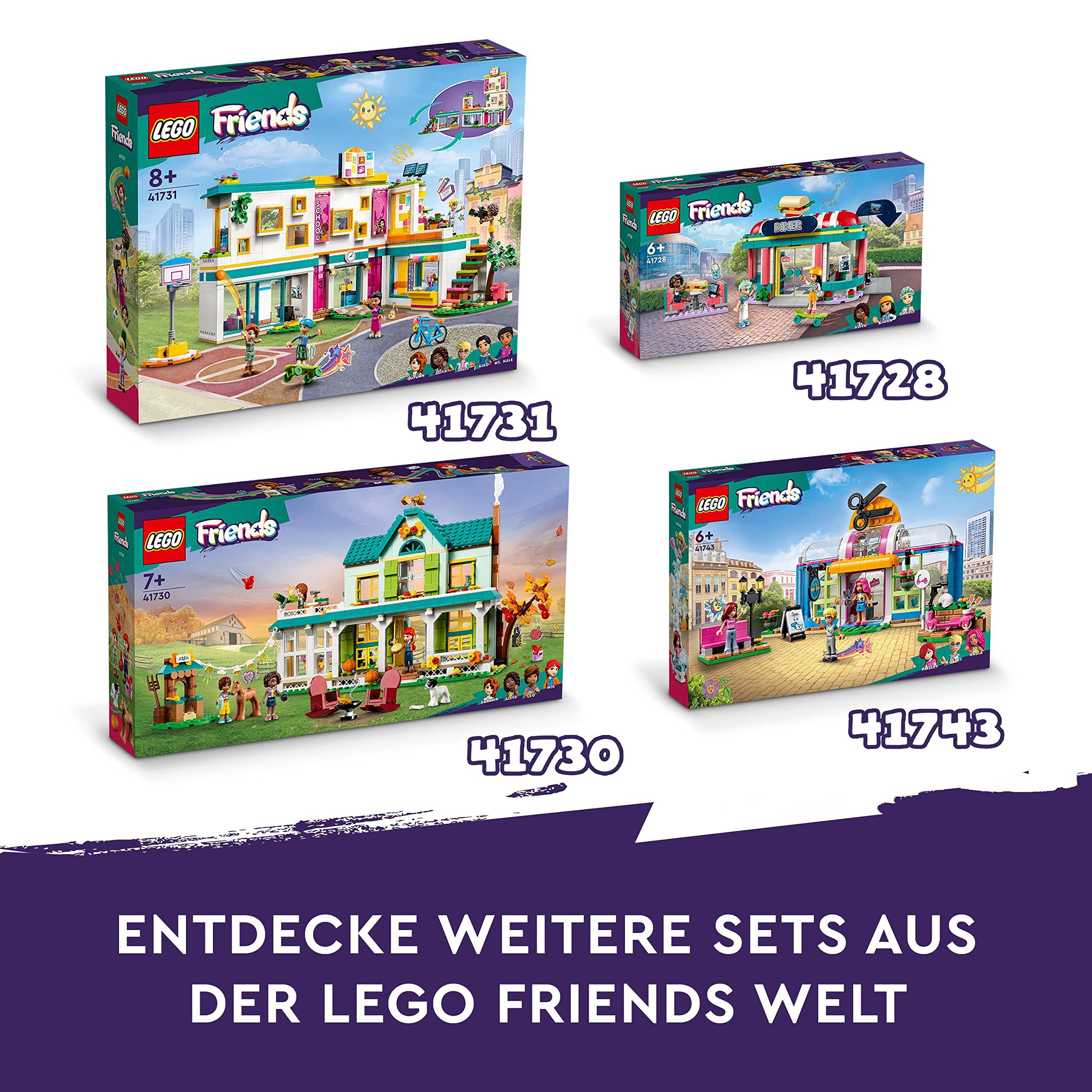 LEGO 41735 Friends Mobiles Haus, Camping-Spielzeug mit Auto, Tieren und Mini-Puppen Leo, Paisley & Liann im Wald, Geschenk zum Geburtstag aus der Serie 2023