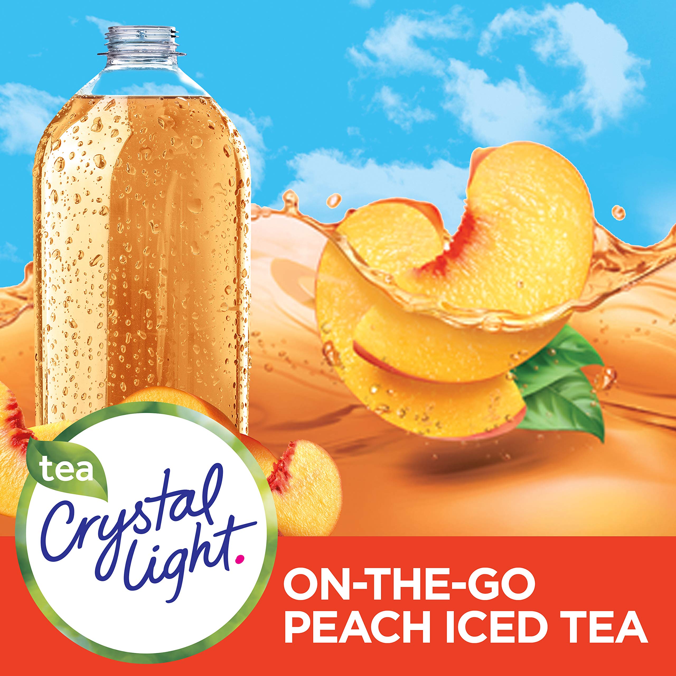 Crystal Light Sugar-Free Lemonade and Peach Iced Tea On-The-Go Powdered Drink Mixes