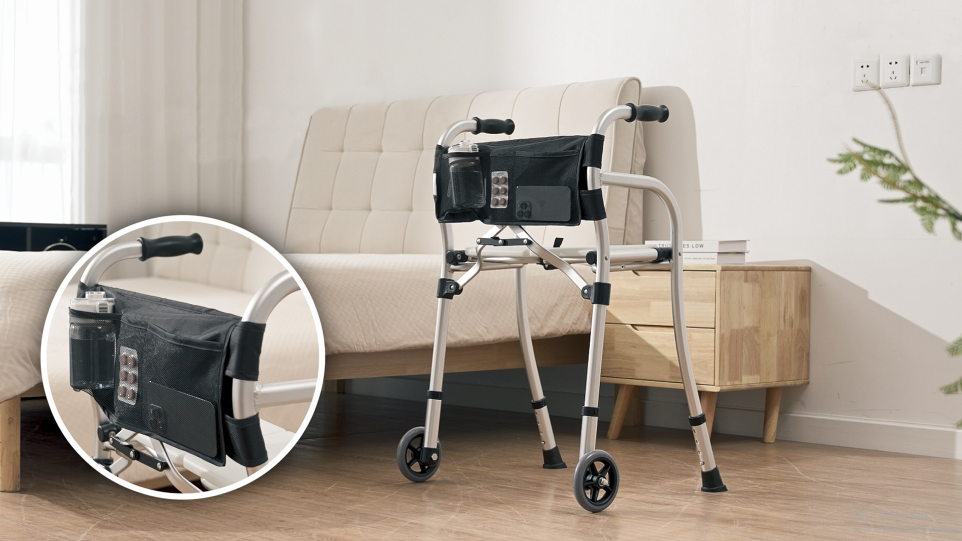 Amazon | 折りたたみ歩行器 シート付き 耐荷重159kg コンパクト超軽量