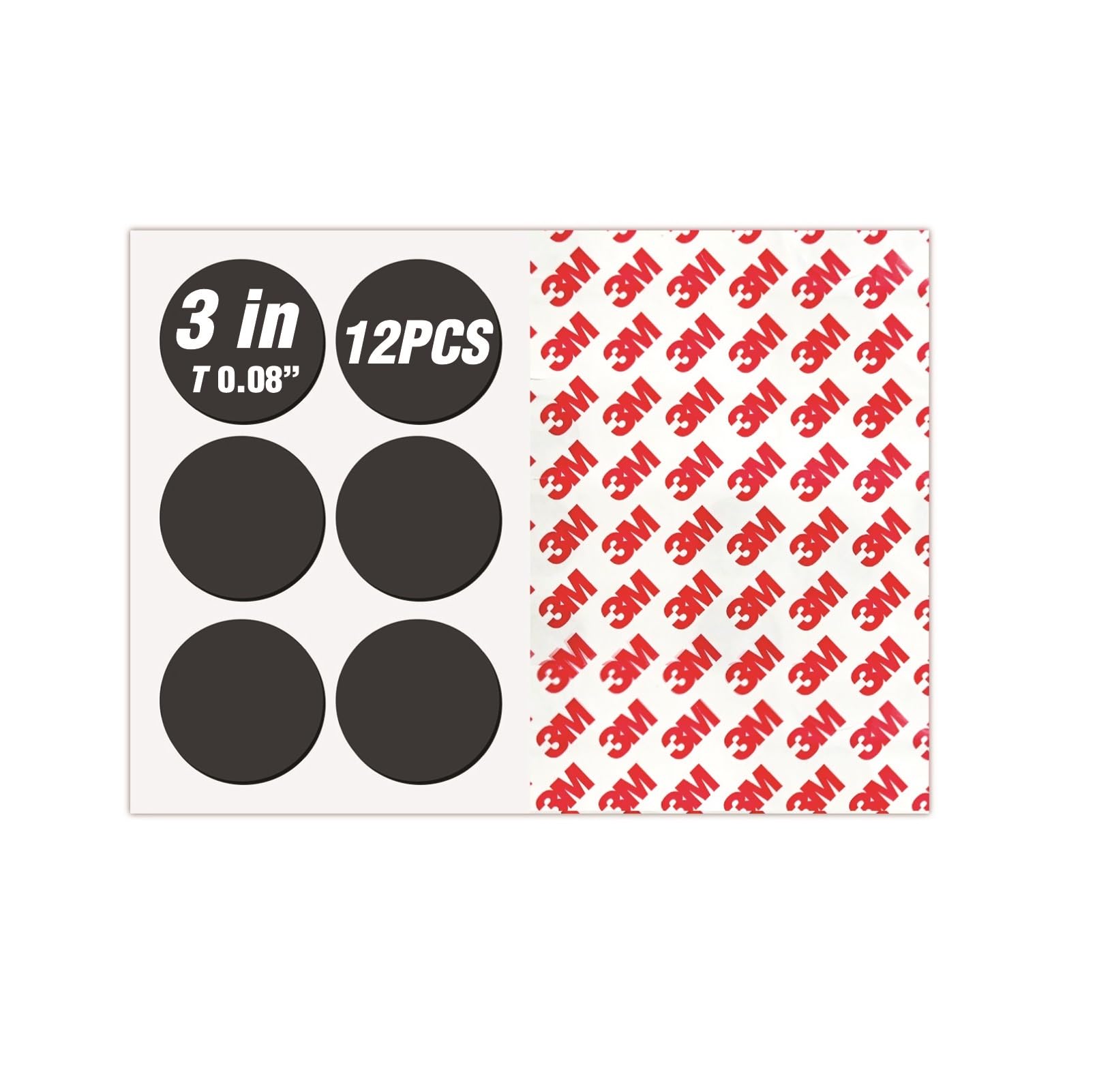 High Energy Round 3" Magnets with Adhesive Backing - Large Size Magnet Dots for Classroom Decorations- Teacher Must Have - Teacher Supplies,Thick 80mil-12 Pack