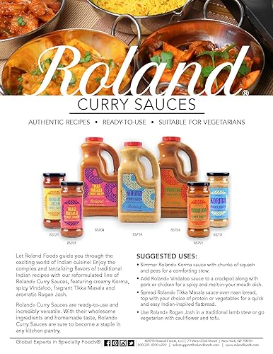 Miniatura 4 de Roland Foods Tikka Masala Salsa de curry, comida importada especial, jarra de 70 onzas