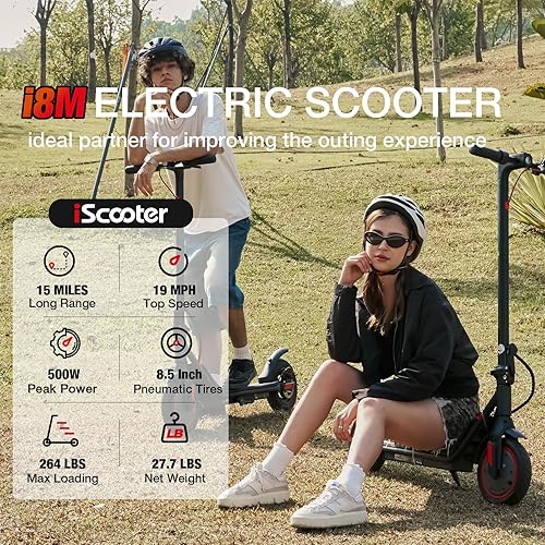 Miniatura 2 de iScooter Patinete eléctrico para adultos y adolescentes, potencia máxima de 500650, alcance de hasta 151825 millas, velocidad máxima de 192225 MPH,