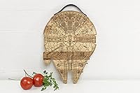 Vista 3 de Millennium Falcon Board - Wooden Cutting Board - Engraved Wooden Plate - Rustic Cutting Board - Futuristic Serving Platter - Valentines Gift