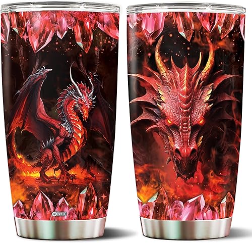 Vista 50 de Regalos vikingos personalizados para hombres, papá, taza de café aislada de acero inoxidable de 20 onzas, vaso térmico con tapa, regalo de Navidad